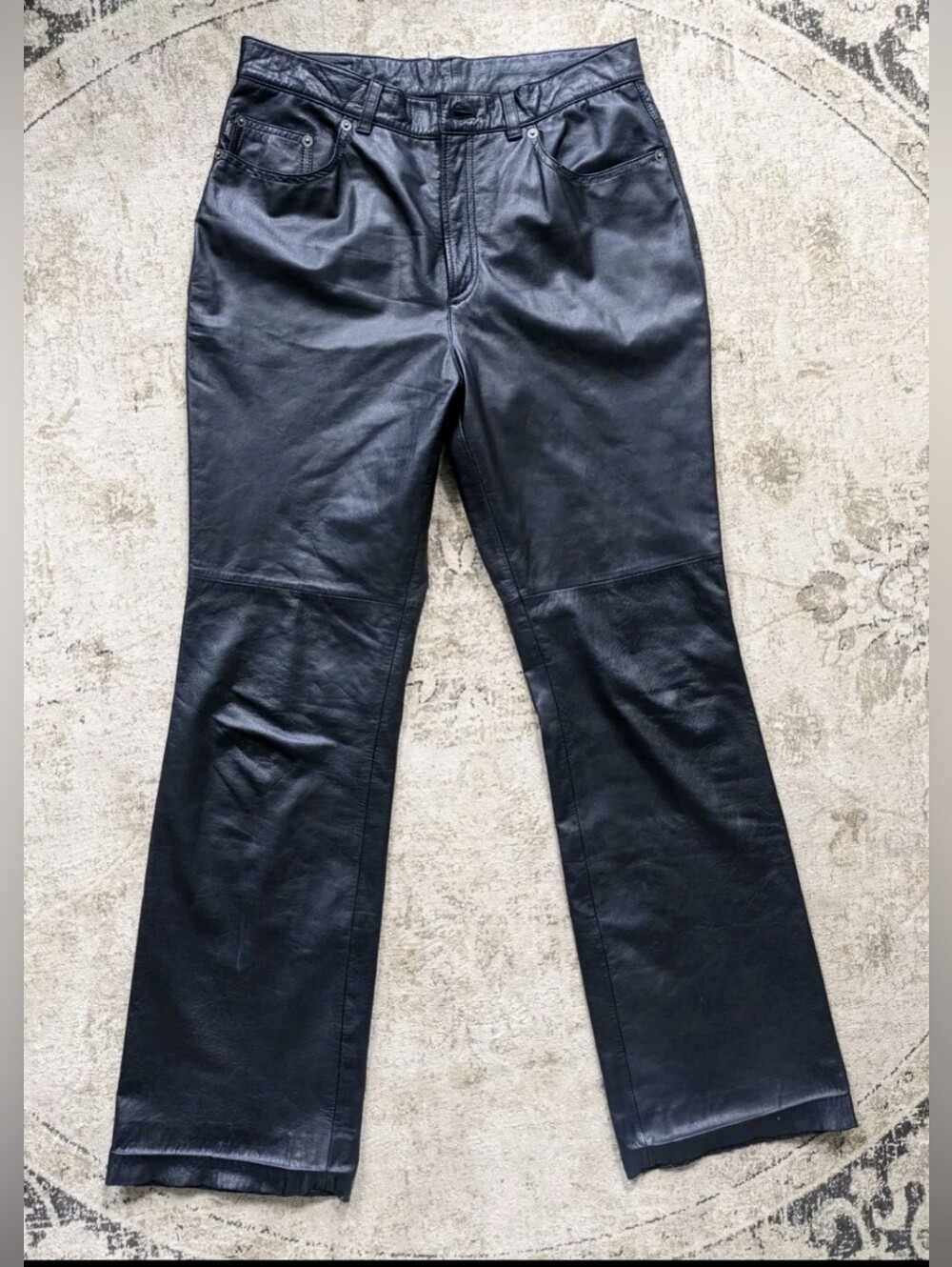 Ralph Lauren Jeans Women's Black Soft Leather Pants Size 10